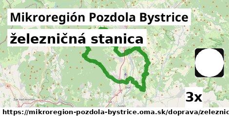 železničná stanica, Mikroregión Pozdola Bystrice