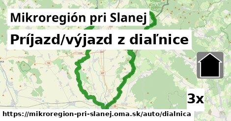 príjazd/výjazd z diaľnice v Mikroregión pri Slanej