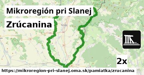 Zrúcanina, Mikroregión pri Slanej