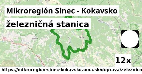 železničná stanica, Mikroregión Sinec - Kokavsko