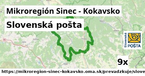 Slovenská pošta, Mikroregión Sinec - Kokavsko