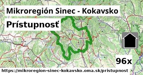 prístupnosť v Mikroregión Sinec - Kokavsko