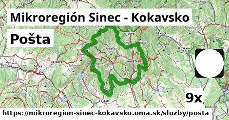 Pošta, Mikroregión Sinec - Kokavsko