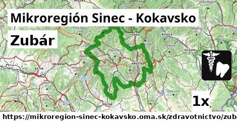 Zubár, Mikroregión Sinec - Kokavsko