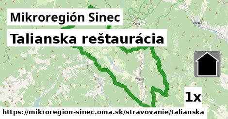 Talianska reštaurácia, Mikroregión Sinec