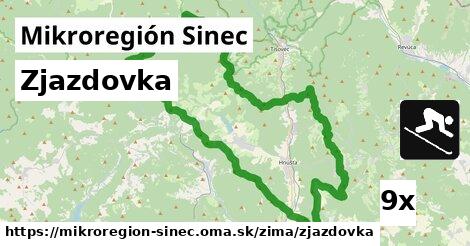 zjazdovka v Mikroregión Sinec