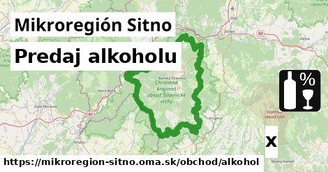 Predaj alkoholu, Mikroregión Sitno