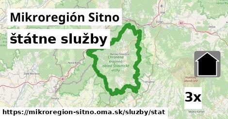 štátne služby, Mikroregión Sitno