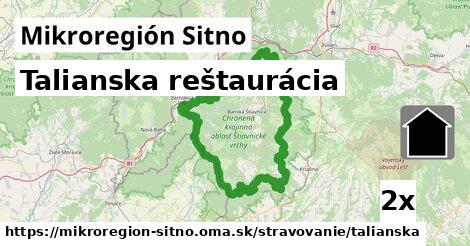 Talianska reštaurácia, Mikroregión Sitno