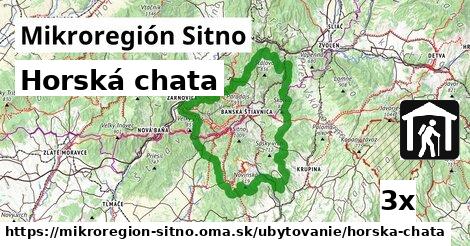 Horská chata, Mikroregión Sitno