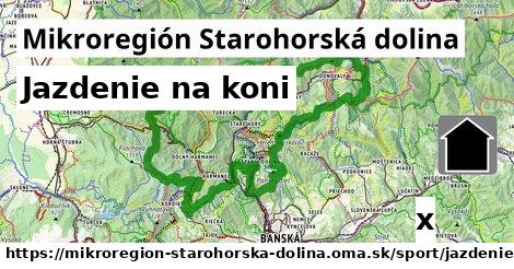 Jazdenie na koni, Mikroregión Starohorská dolina