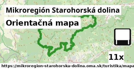 Orientačná mapa, Mikroregión Starohorská dolina