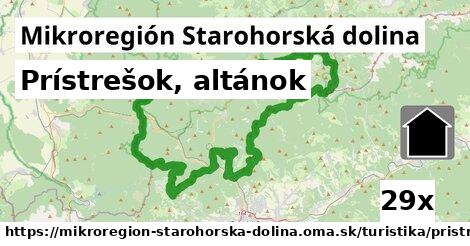 Prístrešok, altánok, Mikroregión Starohorská dolina