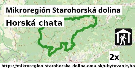 Horská chata, Mikroregión Starohorská dolina