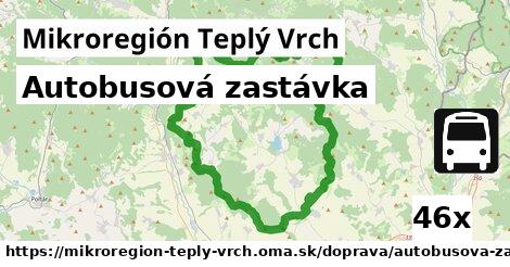 Autobusová zastávka, Mikroregión Teplý Vrch