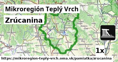 Zrúcanina, Mikroregión Teplý Vrch