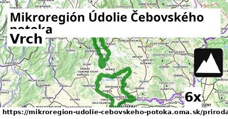 Vrch, Mikroregión Údolie Čebovského potoka