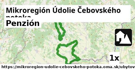 Penzión, Mikroregión Údolie Čebovského potoka