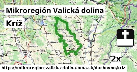 Kríž, Mikroregión Valická dolina