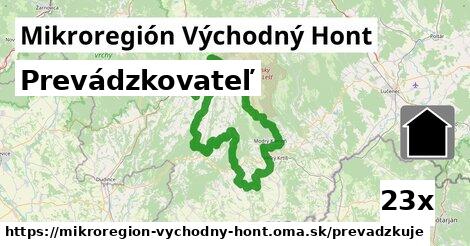 prevádzkovateľ v Mikroregión Východný Hont