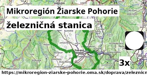 železničná stanica, Mikroregión Žiarske Pohorie