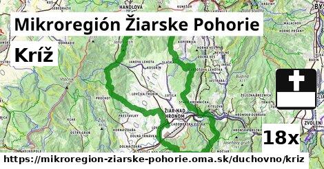 Kríž, Mikroregión Žiarske Pohorie