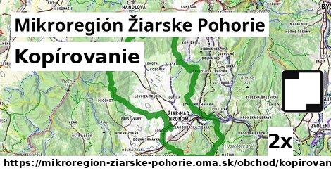 Kopírovanie, Mikroregión Žiarske Pohorie