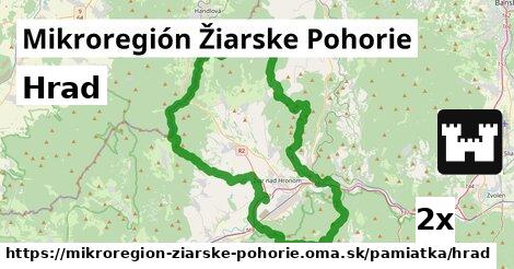 Hrad, Mikroregión Žiarske Pohorie