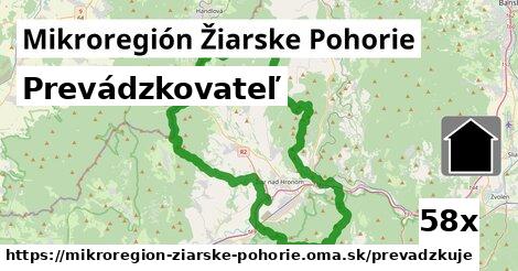 prevádzkovateľ v Mikroregión Žiarske Pohorie