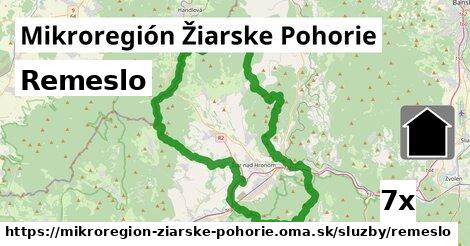 Remeslo, Mikroregión Žiarske Pohorie