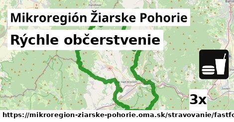 Rýchle občerstvenie, Mikroregión Žiarske Pohorie