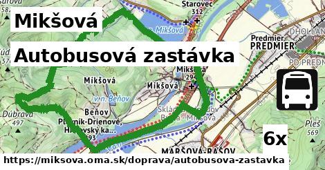 Autobusová zastávka, Mikšová