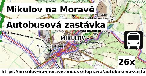 Autobusová zastávka, Mikulov na Moravě