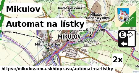 Automat na lístky, Mikulov