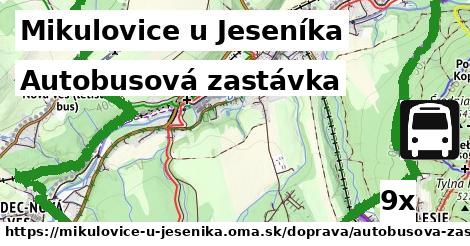 Autobusová zastávka, Mikulovice u Jeseníka