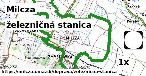 železničná stanica, Milcza