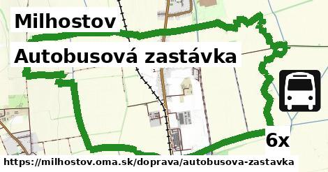 autobusová zastávka v Milhostov