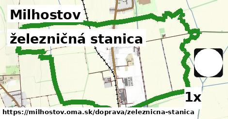 železničná stanica, Milhostov