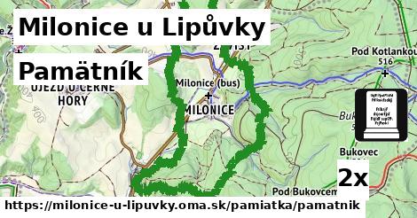 Pamätník, Milonice u Lipůvky