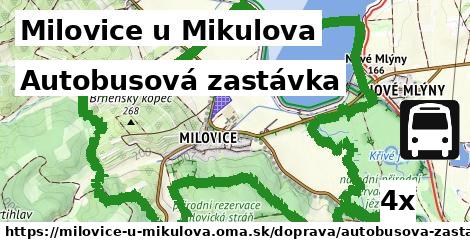 Autobusová zastávka, Milovice u Mikulova