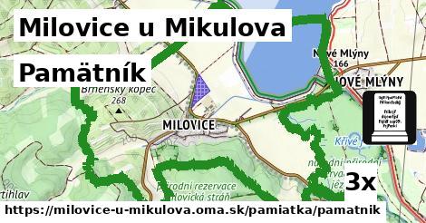 Pamätník, Milovice u Mikulova