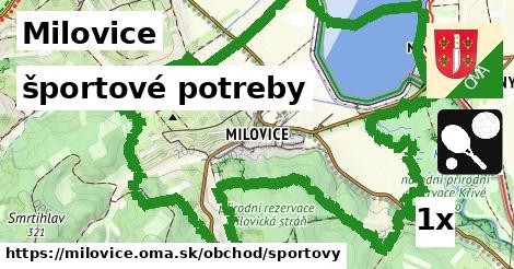 športové potreby v Milovice