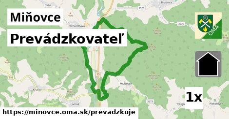 prevádzkovateľ v Miňovce