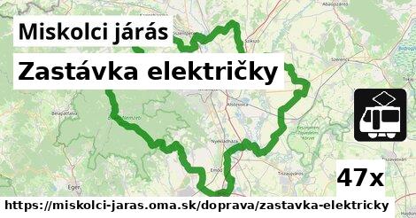 zastávka električky v Miskolci járás