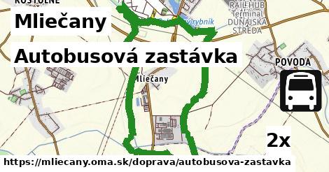 Autobusová zastávka, Mliečany