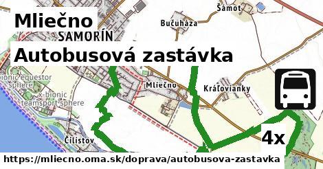 Autobusová zastávka, Mliečno