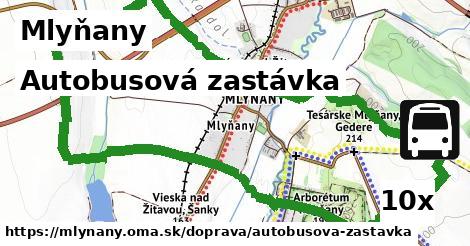 Autobusová zastávka, Mlyňany