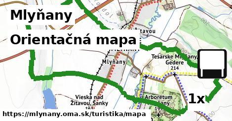 orientačná mapa v Mlyňany