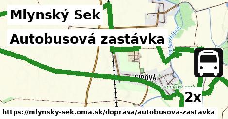 Autobusová zastávka, Mlynský Sek