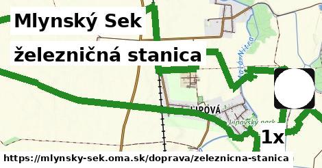 železničná stanica, Mlynský Sek